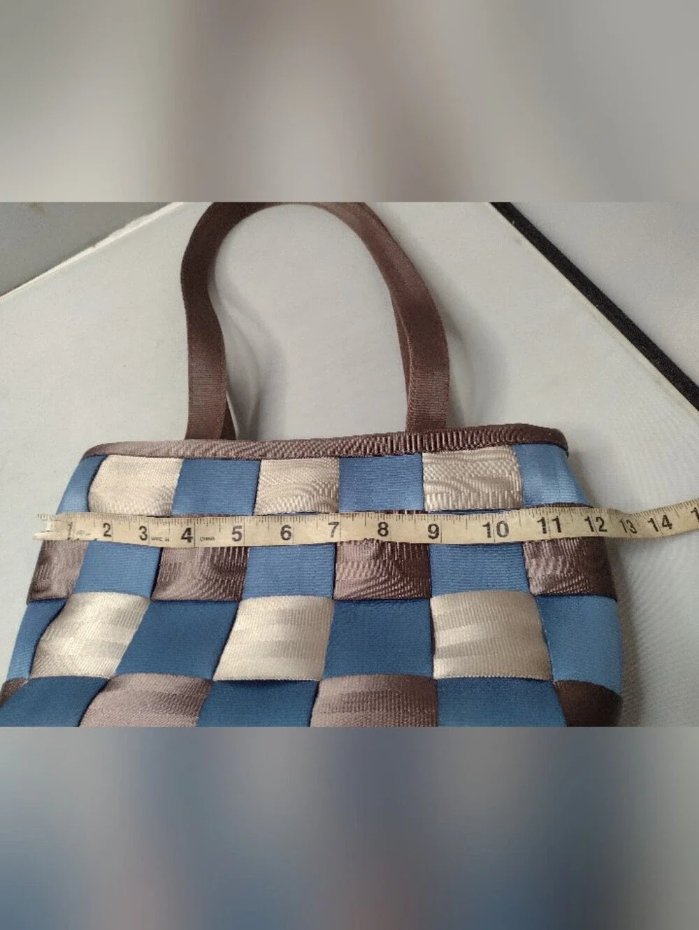 Harveys Seatbelt Bags Limited Edition #76 Tote Bag Blue Gray Shoulder Purse B2